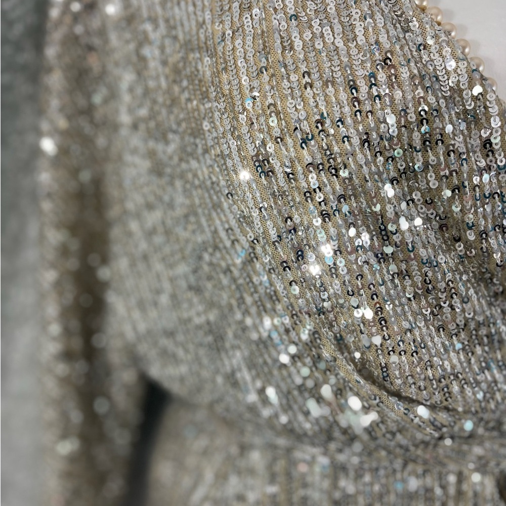 Silver Sequin Dress